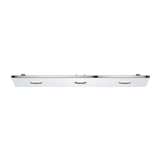 Grohe Rainshower Aqua Abdeckhaube für 3 Strahlbilder Deckenbrause, Chrom, ohne Rohbau-Set