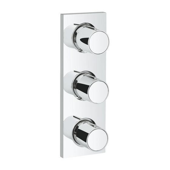 Grohe Unterputzventil Grohtherm F, 3-fach, Fertigmontageset für 35 031, ohne Unterputz-Einbaukörper, Chrom