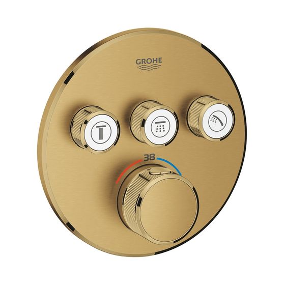 Grohe Grohtherm SmartControl Thermostat mit 3 Absperrventilen cool sunrise gebürstet 29121GN0