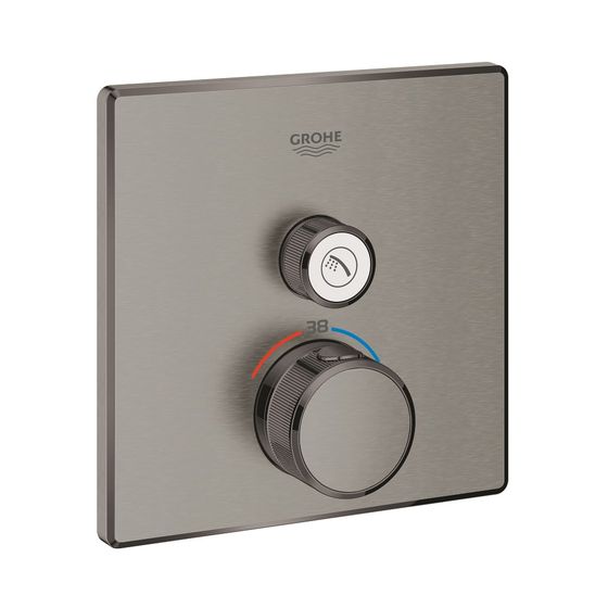 Grohe Grohtherm SmartControl Thermostat mit 1 Absperrventil hard graphite gebürstet 29123AL0