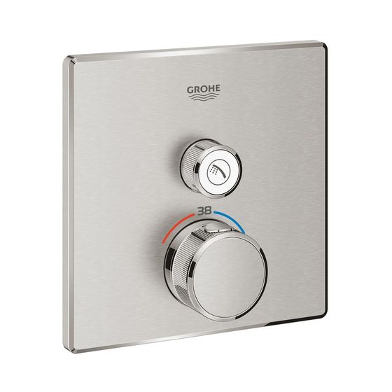 Grohe Grohtherm SmartControl Thermostat mit 1 Absperrventil supersteel 29123DC0