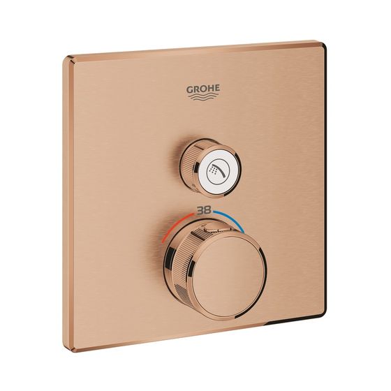 Grohe Grohtherm SmartControl Thermostat mit 1 Absperrventil warm sunset gebürstet 29123DL0