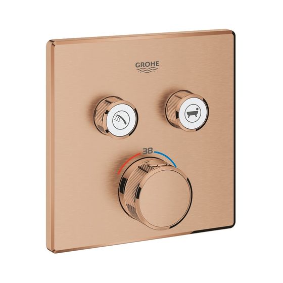 Grohe Grohtherm SmartControl Thermostat mit 2 Absperrventilen warm sunset gebürstet 29124DL0