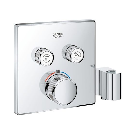 Grohe Grohtherm SmartControl Thermostat mit 2 Absperrventilen und integriertem Brausehalter chrom 29125000