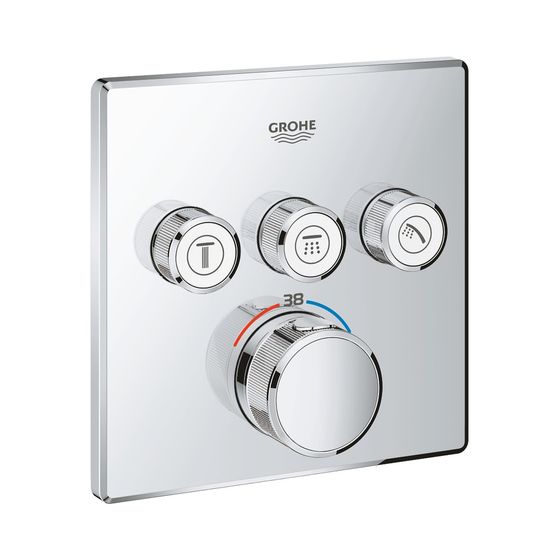 Grohe Grohtherm SmartControl Thermostat mit 3 Absperrventilen chrom 29126000