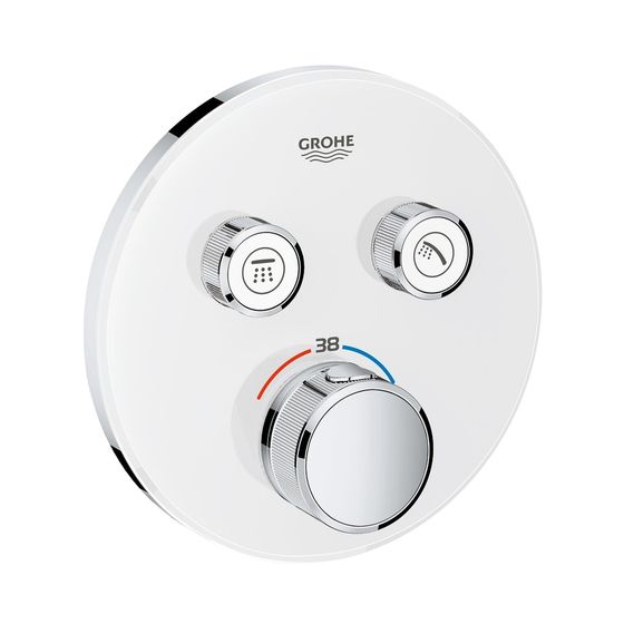 Grohe Grohtherm SmartControl Thermostat mit 2 Absperrventilen moon white 29151LS0