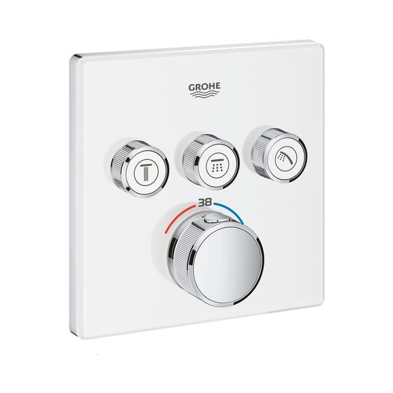Grohe Grohtherm SmartControl Thermostat mit 3 Absperrventilen moon white 29157LS0