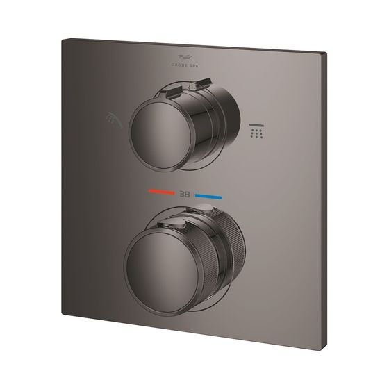 Grohe Allure Thermostat-Brausebatterie mit integrierter 2-Wege-Umstellung hard graphite 29181A02