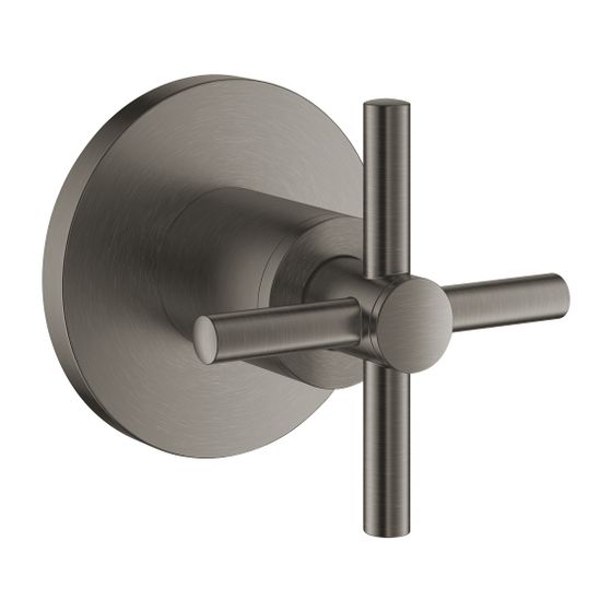 Grohe Atrio Unterputz-Ventil-Oberbau Hard Graphite gebürstet, mit Kreuzgriffen für UP-Ventile 35028 oder 29032