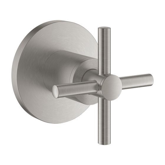 Grohe Atrio Unterputz-Ventil-Oberbau Supersteel, mit Kreuzgriffen für UP-Ventile 35028 oder 29032