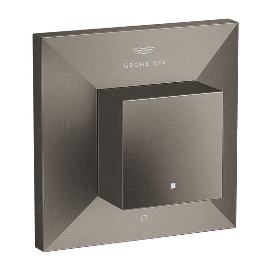 Grohe Allure Brilliant Unterputz-Ventil Oberbau Hard Graphite gebürstet, Fertigmontageset