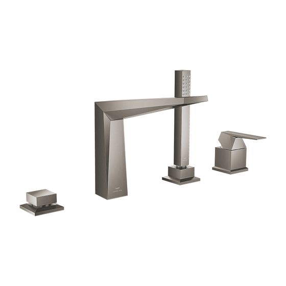 Grohe Allure Brilliant 4-Loch-Einhand-Wannenkombination Hard Graphite gebürstet