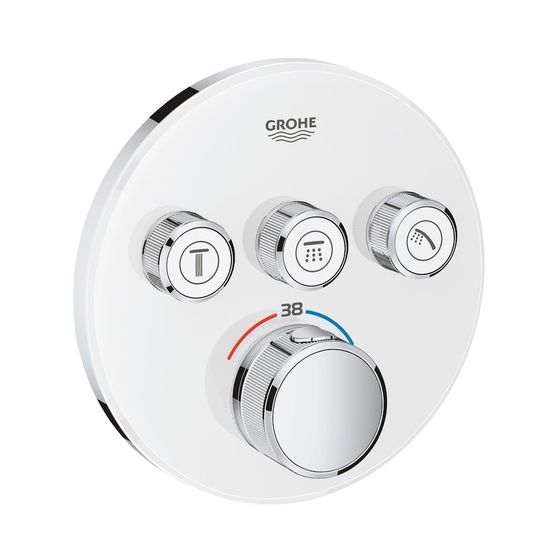 Grohe Grohtherm SmartControl Thermostat mit 3 Absperrventilen moon white 29904LS0