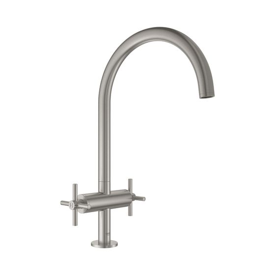 Grohe Atrio Zweigriff-Spültischbatterie 1/2" supersteel 30362DC0