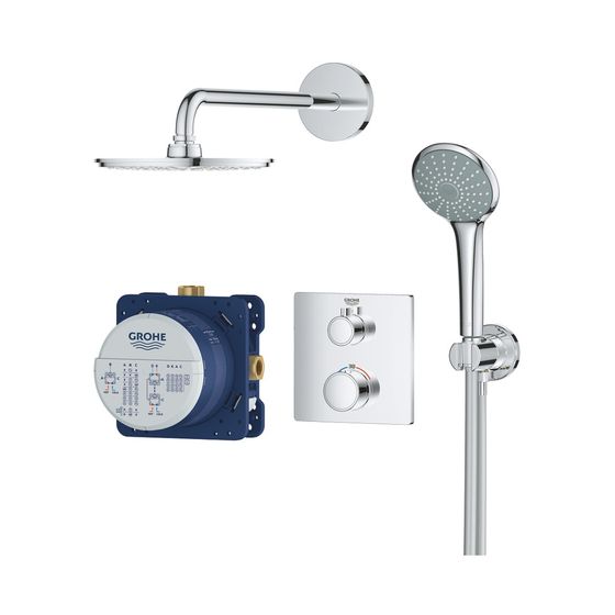 Grohe Grohtherm Duschsystem Unterputz mit Rainshower Cosmopolitan 210 chrom 34734000