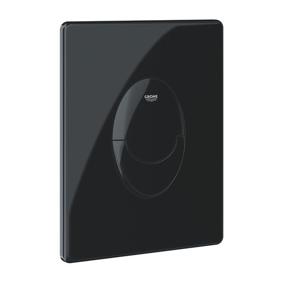 Grohe Skate Air WC-Betätigung 156x197mm, senkrechte Montage, Glossy Black, 2-Mengen- und Start/Stopp-Betätigung