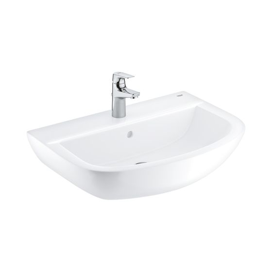 Grohe Bau Keramik Bundle Waschtisch 60 cm + BauFlow Waschtischarmatur alpinweiß 39644000