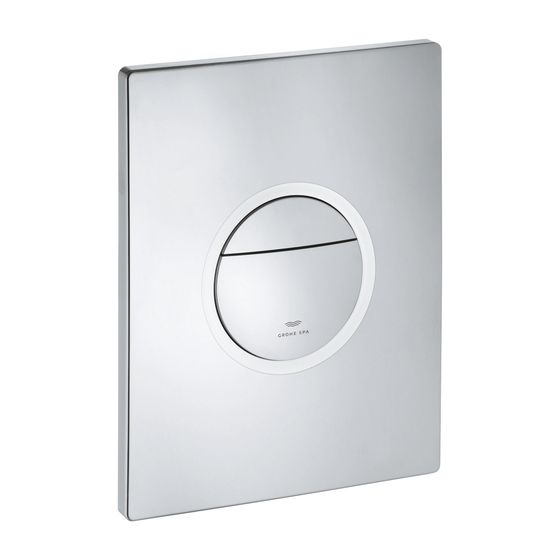 Grohe Nova C Light WC-Betätigung Chrom für 2-Mengen, Start/Stopp-Betätigung, mit LED, senkrechte und waagerechte Montage
