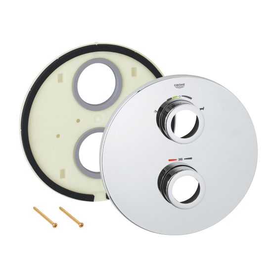 Grohe Rosette Nickel gebürstet für Grohtherm Thermostat-Sets, Außendurchmesser 210mm, verdeckte Befestigung