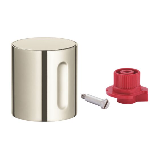 Grohe Absperrgriff Nickel für Thermostat-Fertigmontagesets, inklusive Kappe
