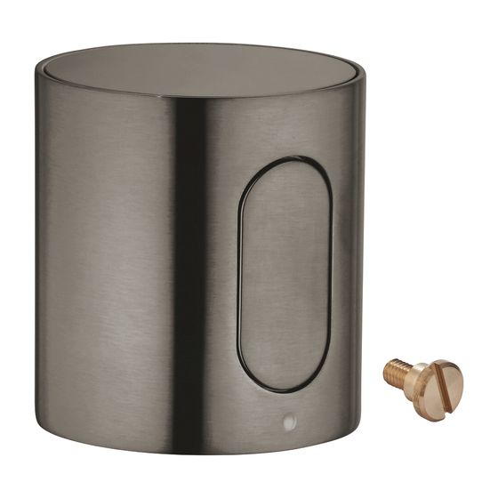 Grohe Temperaturwählgriff für Grohtherm F Thermostatbatterien Rapido Fertigmontageset, Hard Graphite gebürstet