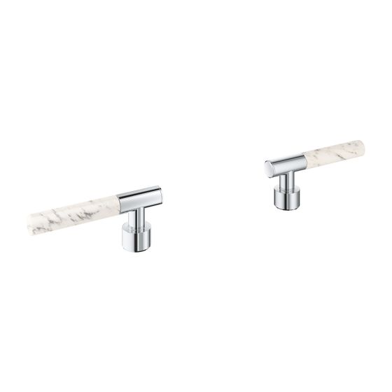 Grohe Atrio PC Hebelgriffe White Attica Caesarstone Chrom für 21134/21140/20587/2093/25227