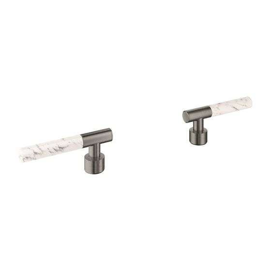Grohe Atrio PC Hebelgriffe White Attica Caesarstone Hard Graphite gebürstet für 21134/21140/20587/2093/25227