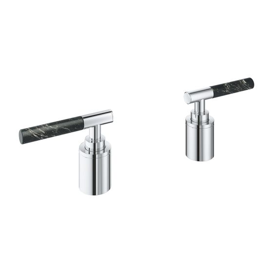 Grohe Atrio PC Hebelgriffe Vanilla Noir Caesarstone Chrom für 25224