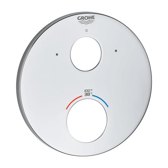 Grohe Rosette für Fertigmontageset Thermostat rund, Chrom, verdeckte Befestigung