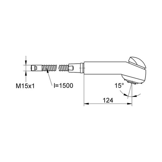 Grohe Doppelstrahl-Brause f Eichelberg Vento Spültischbatterie Niederdruck chrom