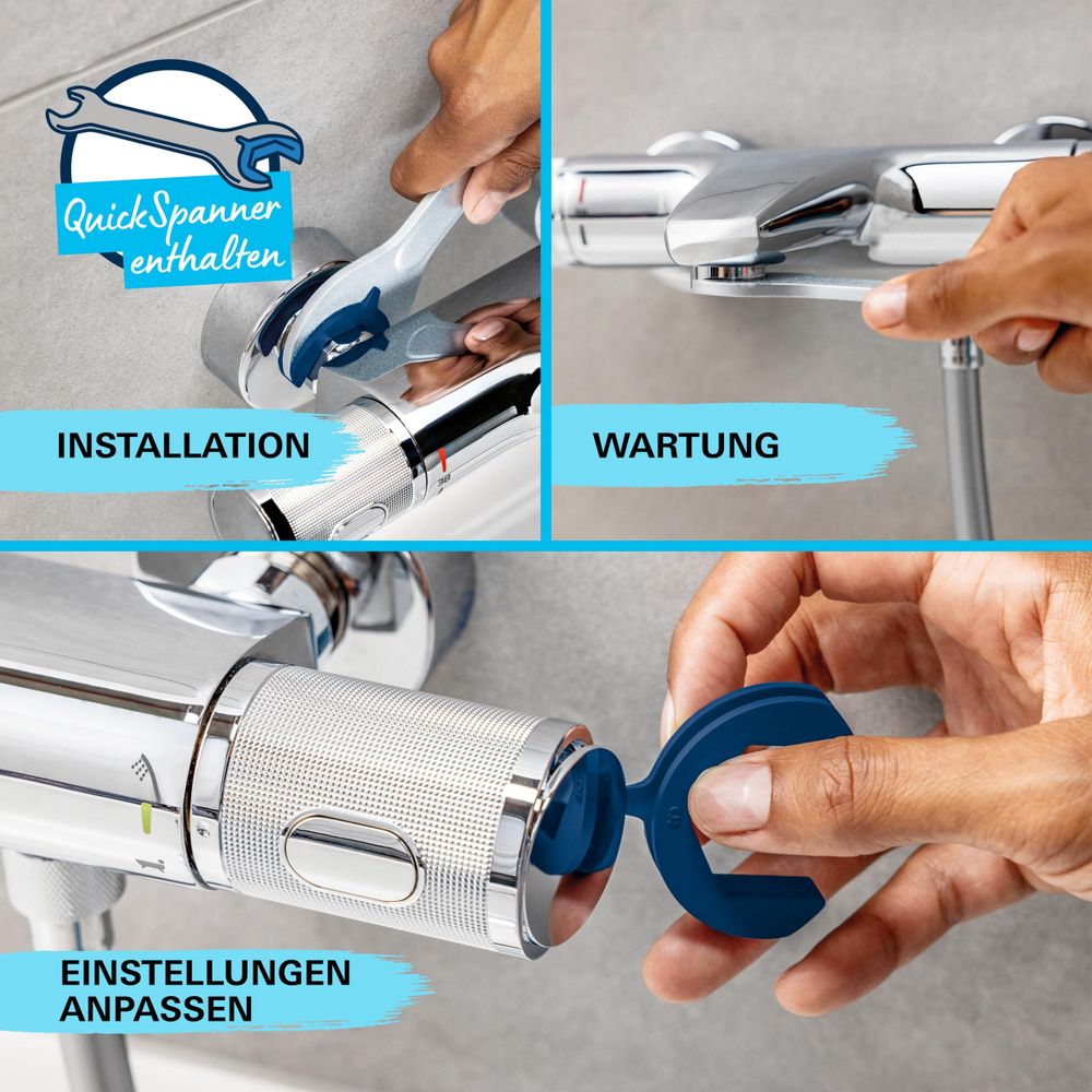 Grohe Start Einhandwandarmatur (Wandmontage, Mengenbegrenzung Temperaturbegrenzer, S-An... GROHE-25283002 4005176766763 (Abb. 5)