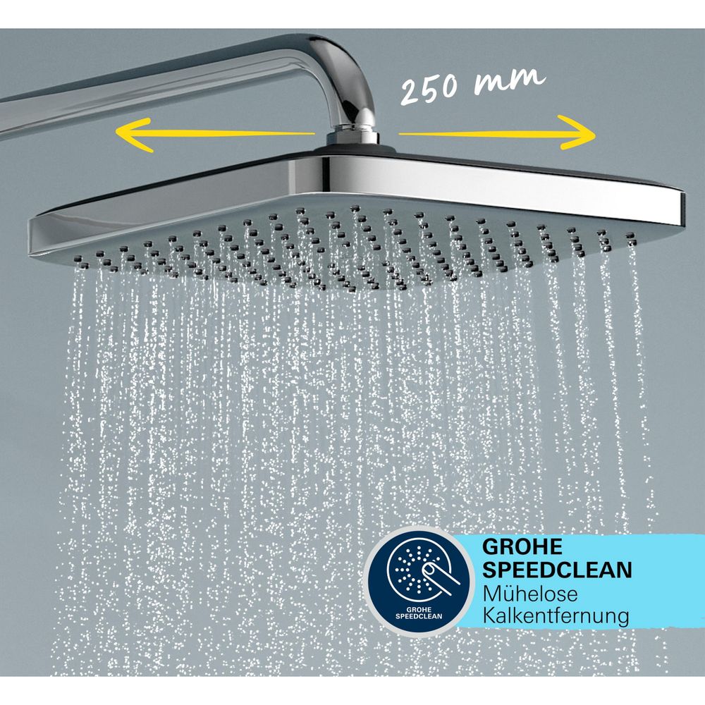 Grohe Vitalio Comfort 250 eckig, Flex Duschsystem wassersparend mit Umstellung flexible... GROHE-26698001 4005176767197 (Abb. 7)