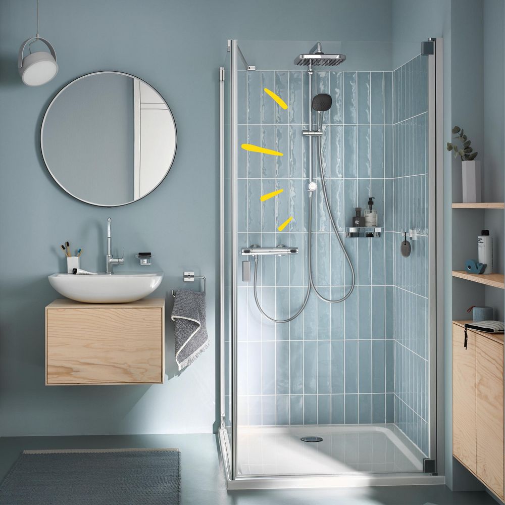 Grohe Vitalio Comfort 250 eckig, Flex Duschsystem wassersparend mit Umstellung flexible... GROHE-26698001 4005176767197 (Abb. 8)