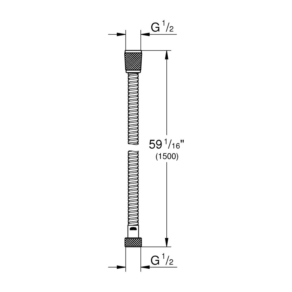 Grohe VitalioFlex Metal Long-Life Metallbrauseschlauch 1,5m verstärkte Ausführung, knic... GROHE-27502001 4005176775574 (Abb. 3)