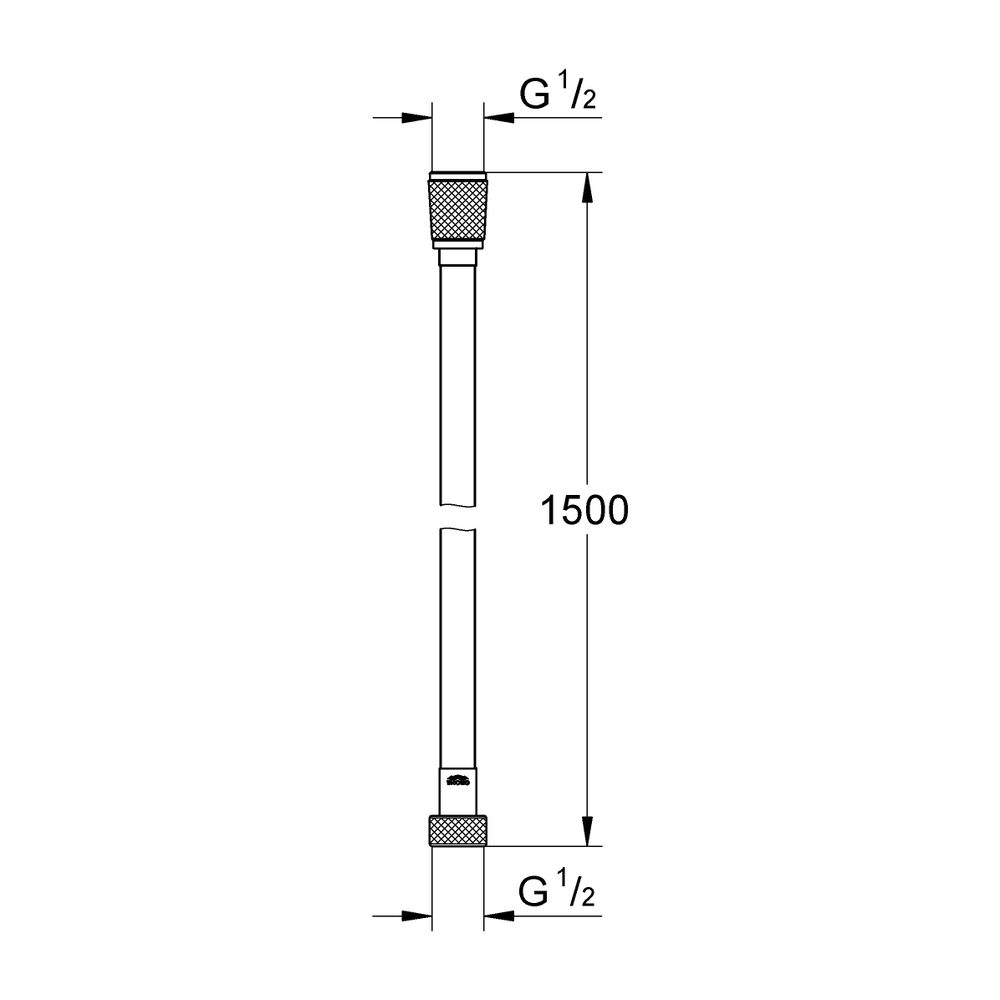 Grohe VitalioFlex Silver Brauseschlauch 1,5m verstärkte Ausführung, knickfest, hitzebes... GROHE-27505001 4005176775369 (Abb. 3)
