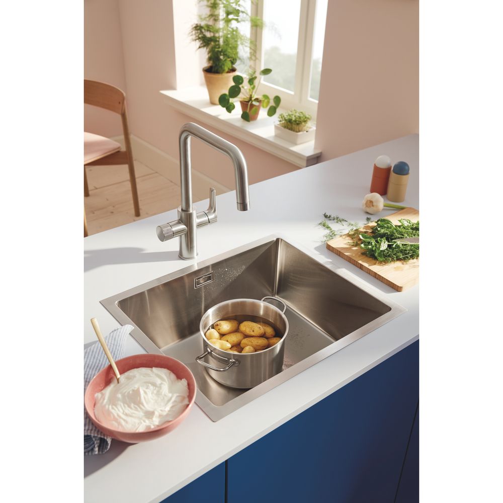 Grohe Blue Pure Start Einzelarmatur, Spültischarmatur mit Filterfunktion, Supersteel, 3... GROHE-30595DC0 4005176745089 (Abb. 3)
