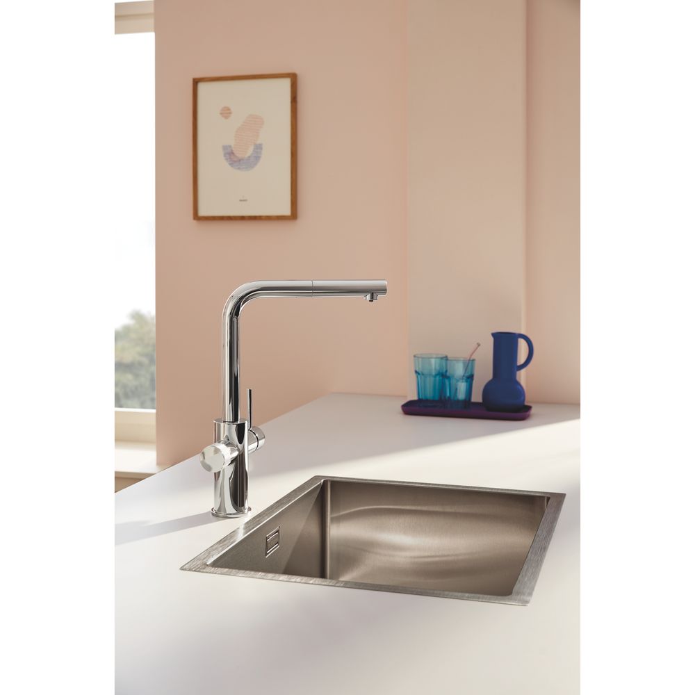 Grohe Blue Pure Minta Einhand-Spültischarmatur mit Filter, L-Auslauf, herausziehbarer A... GROHE-30601000 4005176745140 (Abb. 4)