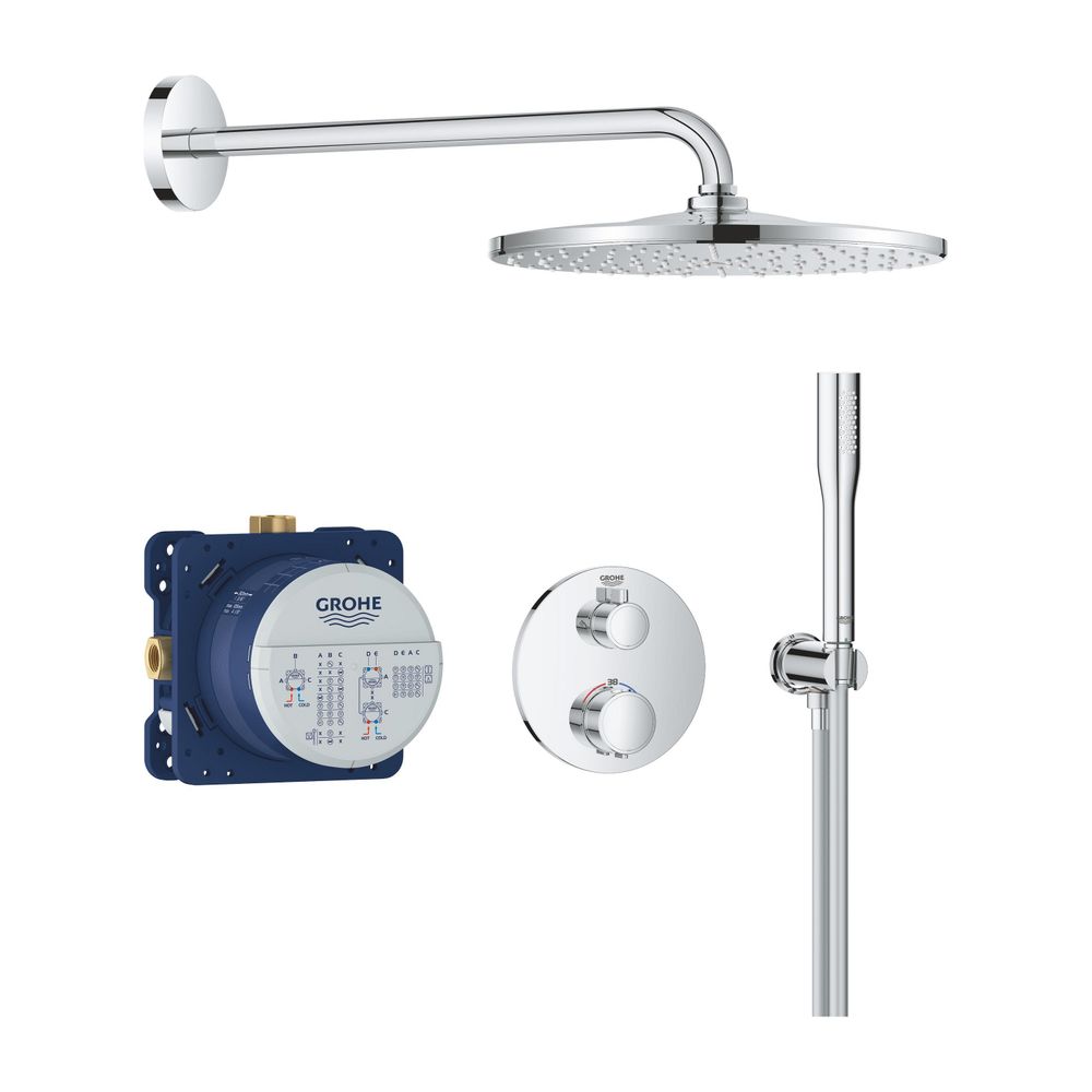 Grohe Precision Thermostat Unterputz Duschsystem Vitalio Rain Mono 310 Einbaubox, Braus... GROHE-34880000 4005176791420 (Abb. 1)