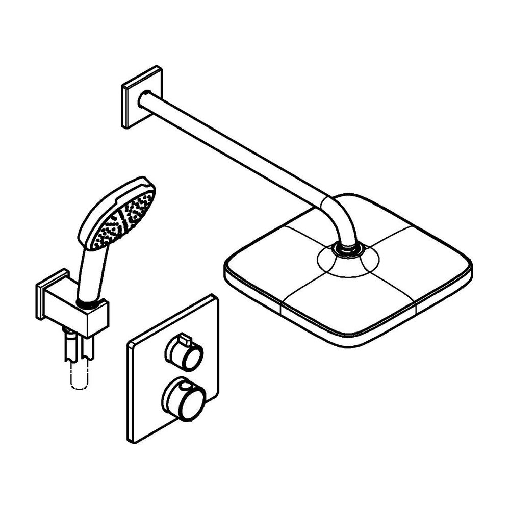 Grohe Precision Thermostat Unterputz-Duschsystem Vitalio Comfort 250 2 Strahlarten Ein... GROHE-34882000 4005176791444 (Abb. 10)