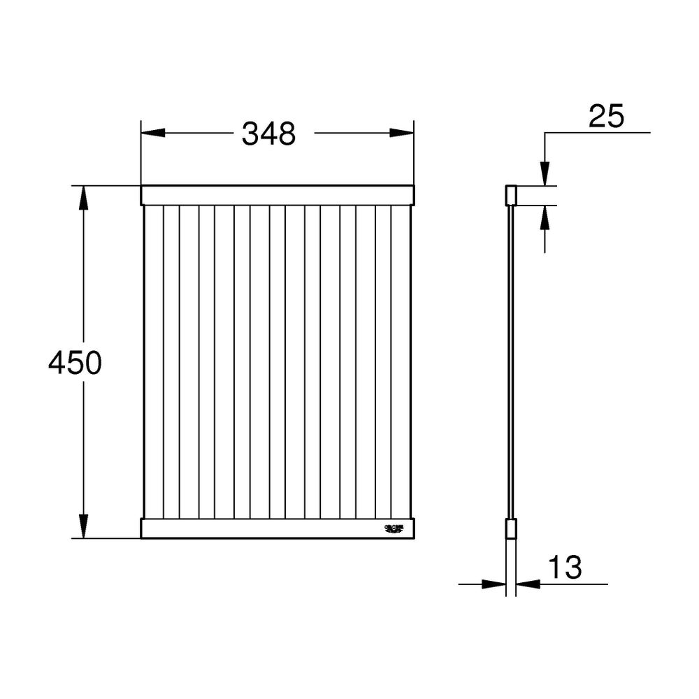 Grohe Küchenspülen-Abtropfgestell 450x348mm Edelstahl, spülmaschinenfest, korrosionsfre... GROHE-40856SD0 4005176740732 (Abb. 4)