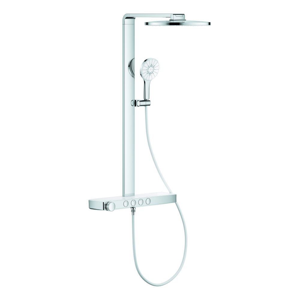 Grohe Aqua Pure Rainshower Duschsystem rund Warm Sunset gebürstet/Weiß 15l/min, mit K... GROHE-1016800000 4067393005452 (Abb. 1)