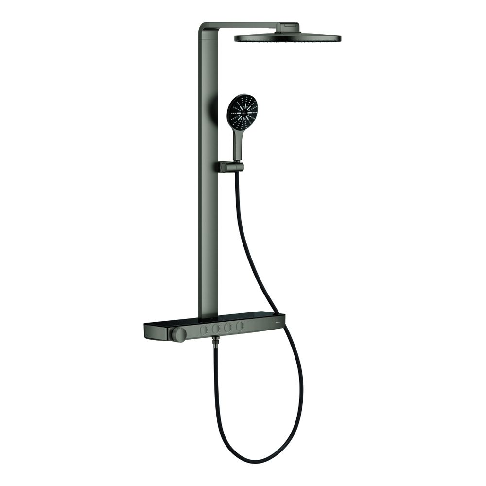 Grohe Aqua Pure Rainshower Duschsystem rund Phantom Black 15l/min, mit Kopfbrause und... GROHE-101680AL00 4067393005476 (Abb. 1)