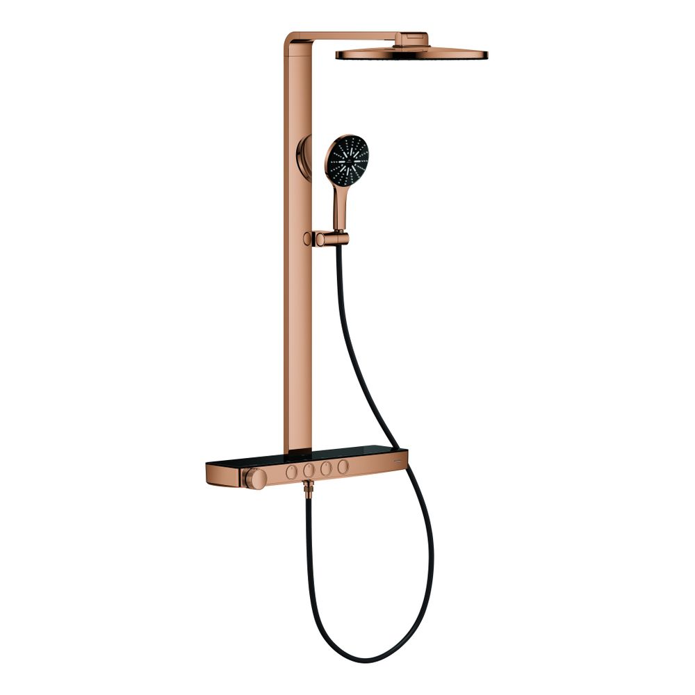 Grohe Aqua Pure Rainshower Duschsystem rund Warm Sunset 15l/min, mit Kopfbrause und T... GROHE-101680DA00 4067393005483 (Abb. 1)