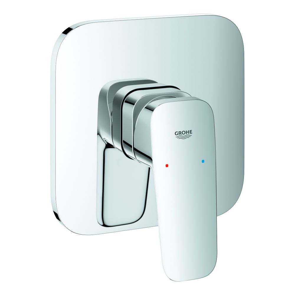 Grohe Cubeo Einhand-Brausebatterie Chrom, Fertigmontageset für Rapido SmartBox 35604... GROHE-1017770000 4067393010609 (Abb. 1)