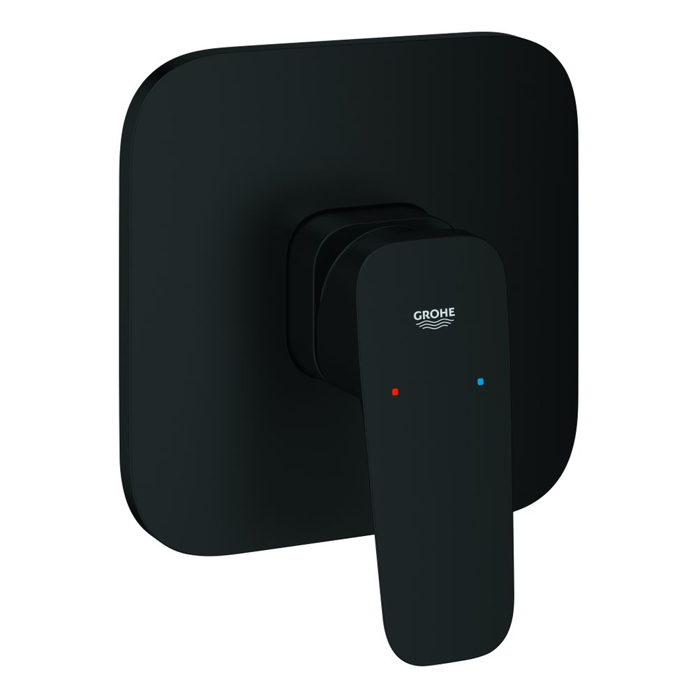 Grohe Cubeo Einhand-Brausebatterie Mattschwarz, Fertigmontageset für Rapido SmartBox ... GROHE-1017772430 4067393010616 (Abb. 1)