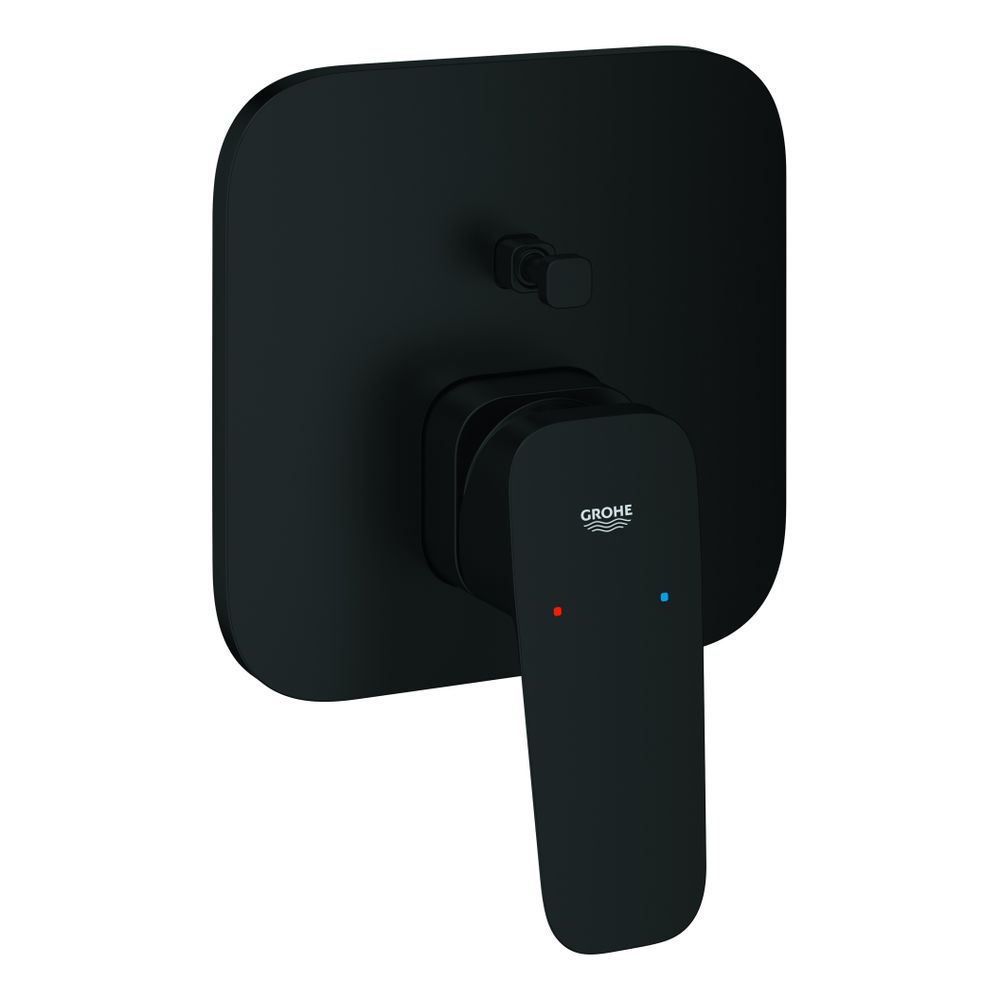 Grohe Cubeo Einhand-Wannenbatterie Mattschwarz, Fertigmontageset für Rapido SmartBox ... GROHE-1017782430 4067393010654 (Abb. 1)