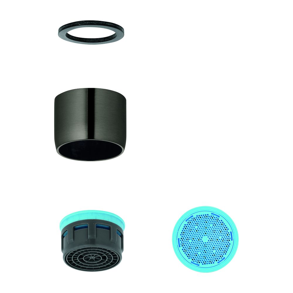 Grohe Mousseur, Innengewinde, M22x1, Durchflussklasse A, 13,5-15,0l/min, Hard Graphite ... GROHE-13928AL0 4005176598463 (Abb. 1)