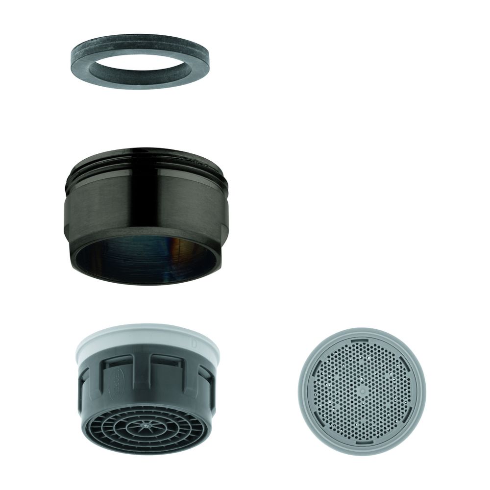 Grohe Mousseur, Außengewinde, M24x1, Durchflussklasse D, 34,8-37,8l/min, Hard Graphite ... GROHE-13941AL0 4005176618857 (Abb. 1)