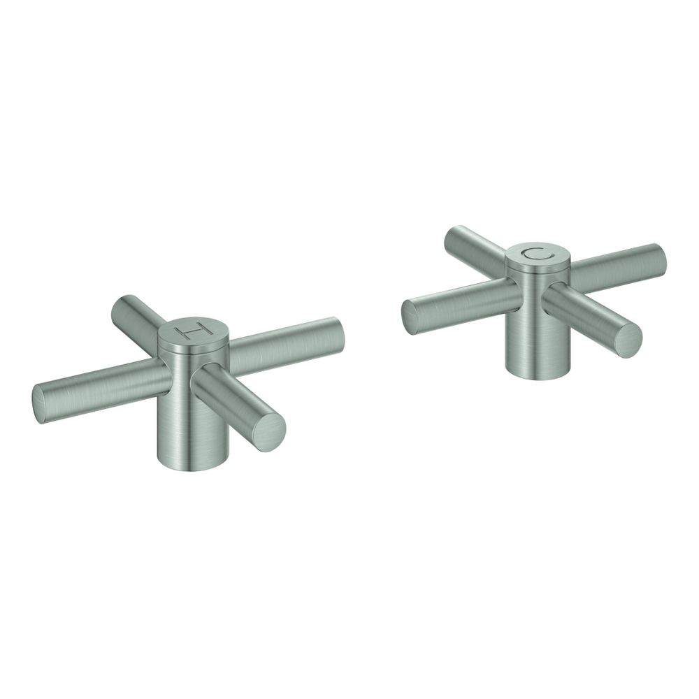 Grohe Atrio Kreuzgriffe Supersteel, 1 Paar, ein Set mit "H" und "C" Markierung, ein Set... GROHE-14215DC0 4005176762277 (Abb. 1)
