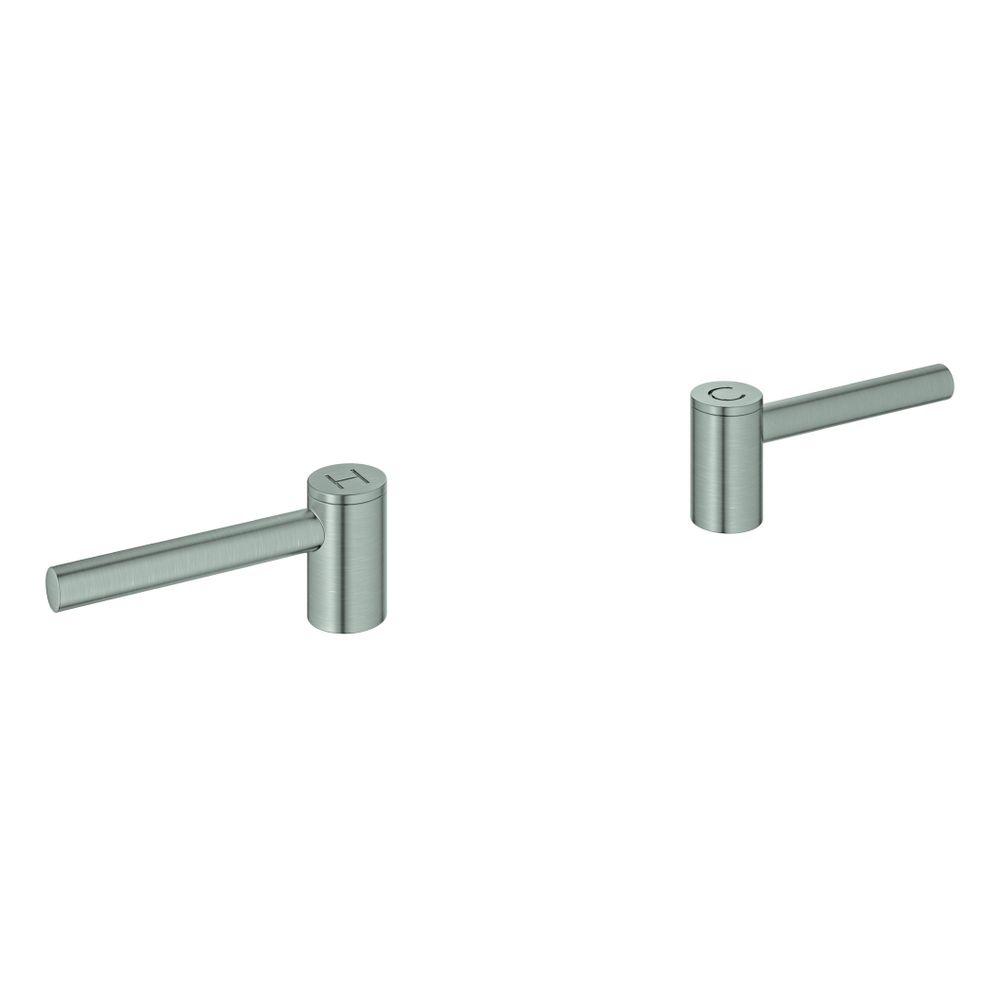 Grohe Atrio Hebelgriffe 1 Paar, Supersteel, ein Set mit "H" und "C" Markierung, ein Set... GROHE-14216DC0 4005176762314 (Abb. 1)